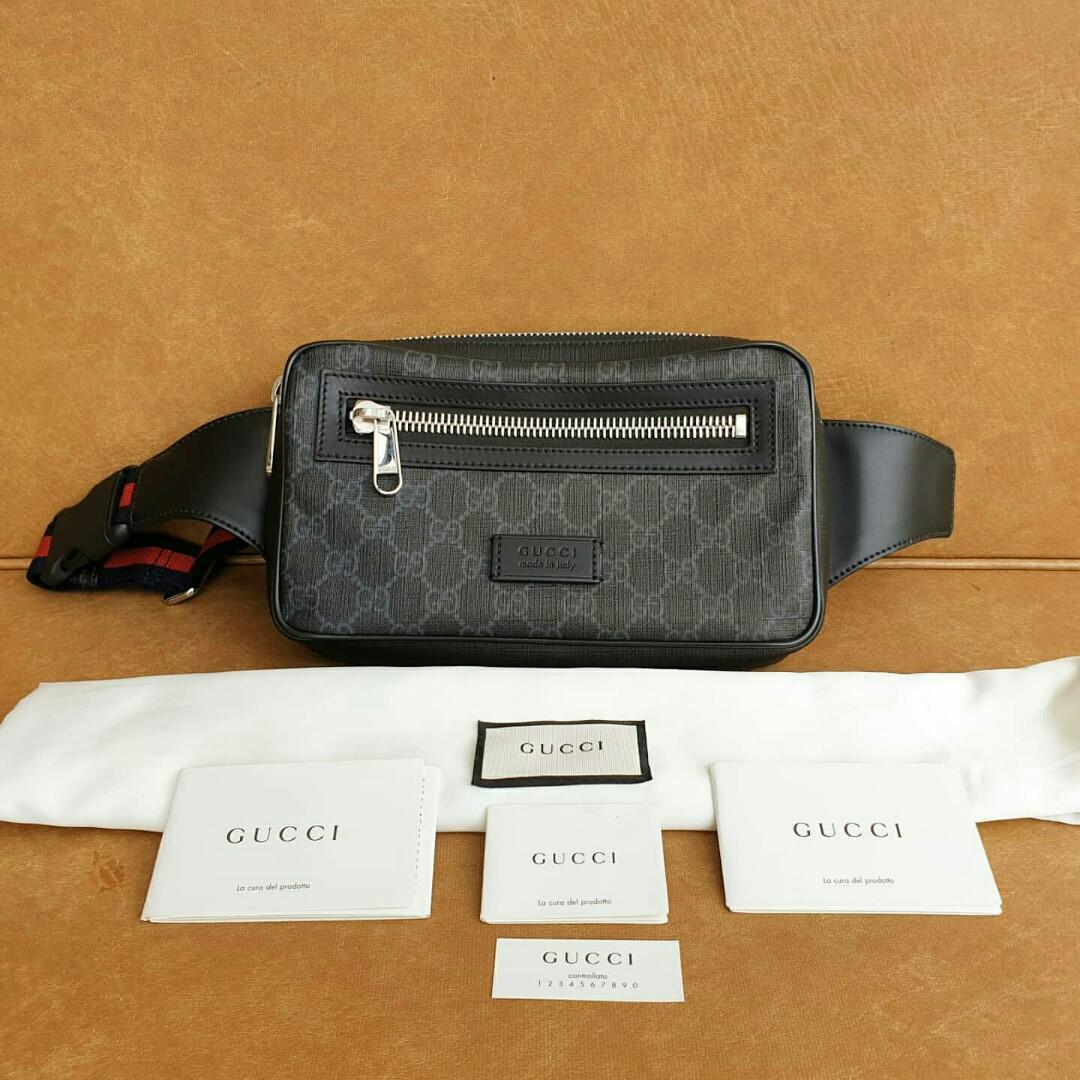 Gucci Blue/Black GG Nylon Off The Grid Belt Bag | Yoogi's Closet