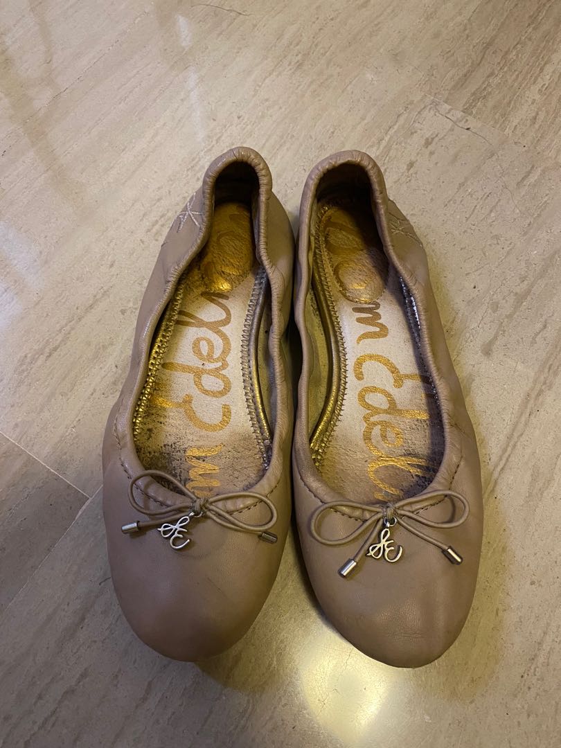 sam edelman flats gold