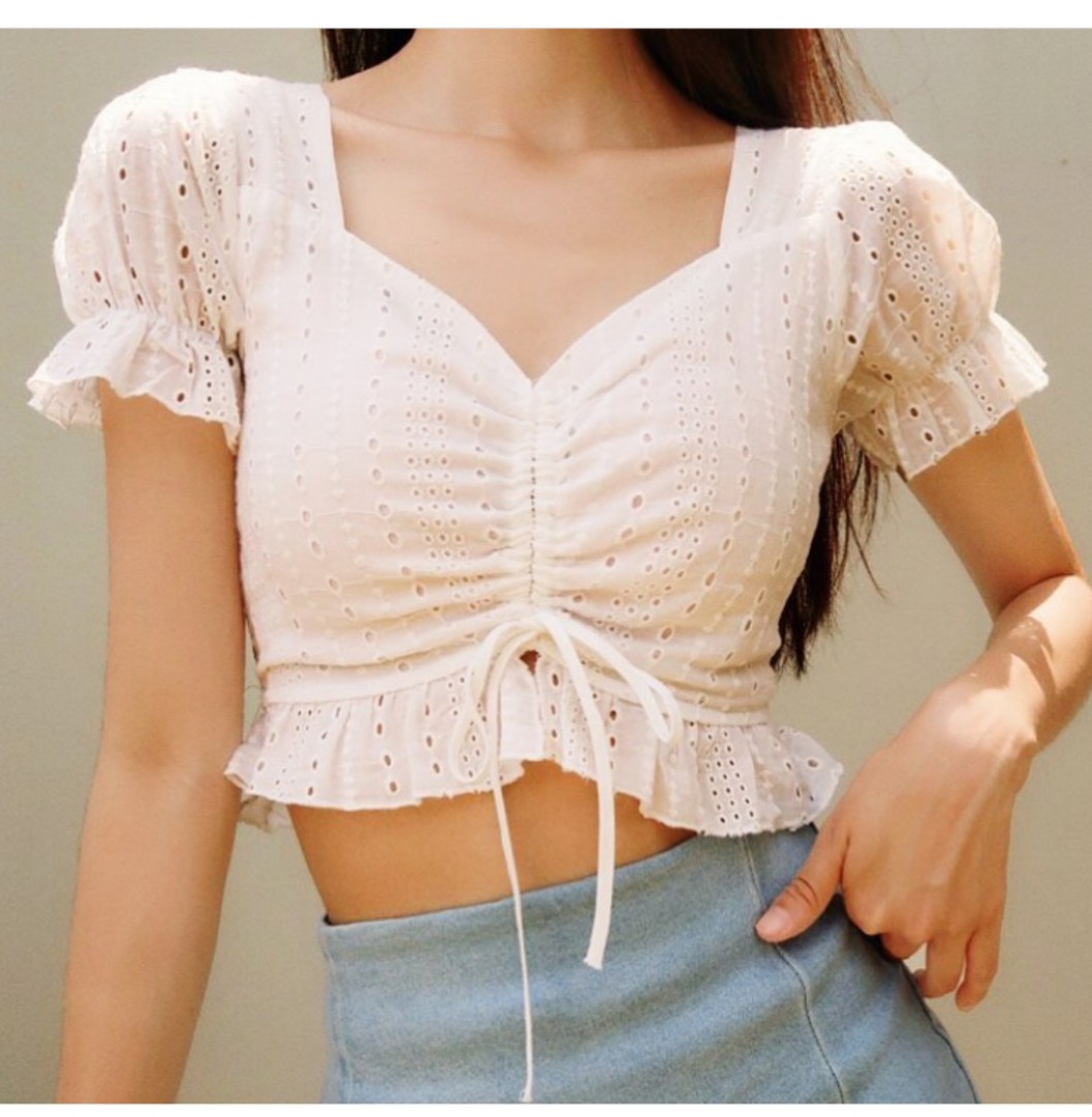 Crochet top shein hot sale