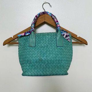 Small Blue Leather Bag