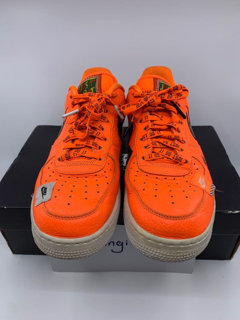STEAL Nike Air Force One 1 Low Forces AF1 07 Just Do It JDI Pack Total Orange White PRM Premium Men s Fashion Footwear Sneakers on Carousell
