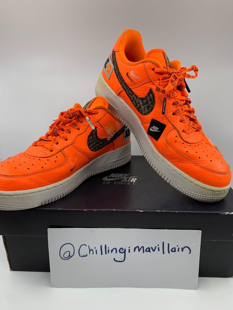 STEAL Nike Air Force One 1 Low Forces AF1 07 Just Do It JDI Pack Total Orange White PRM Premium Men s Fashion Footwear Sneakers on Carousell