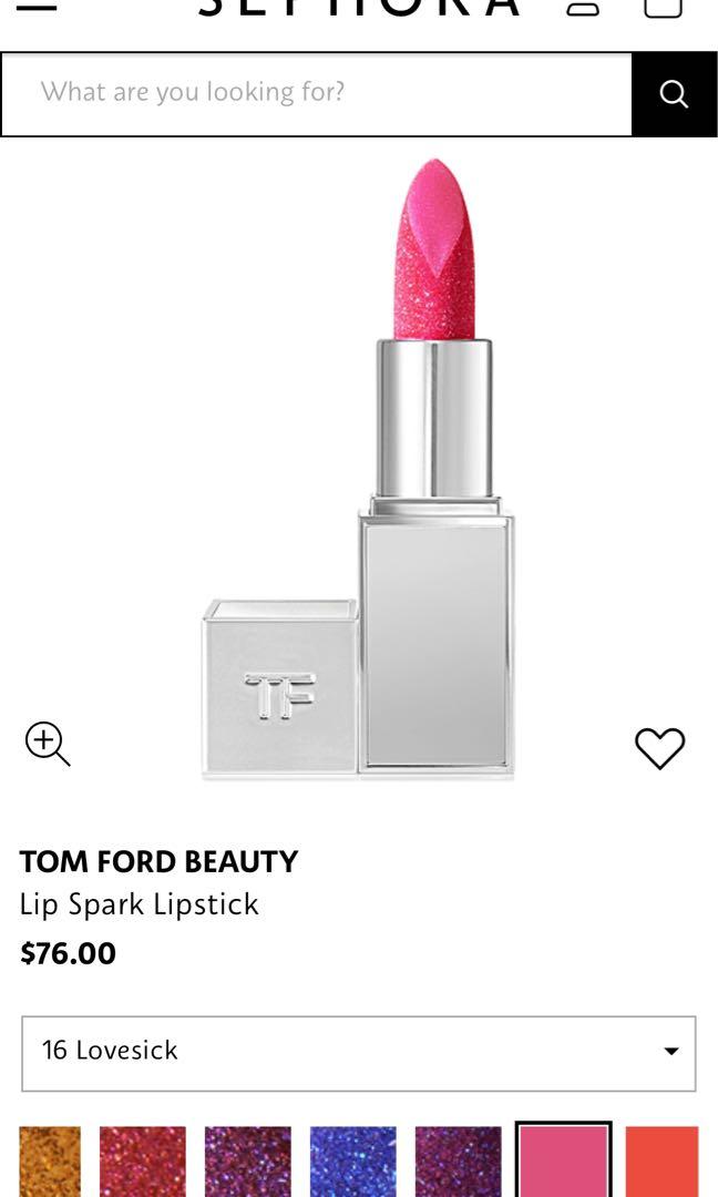 Tom Ford Lip Spark Extreme Lipstick 16 Lovesick, Beauty & Personal Care,  Face, Makeup on Carousell