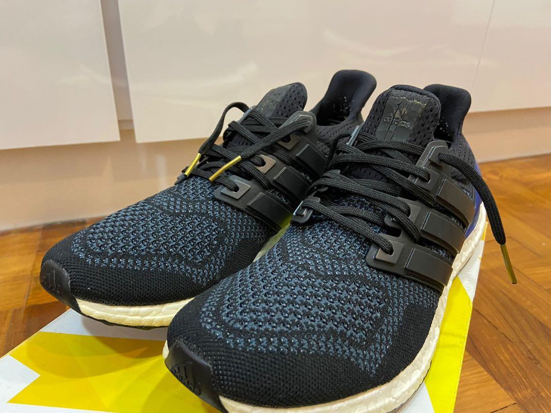 Ultra boost black purple gold hot sale