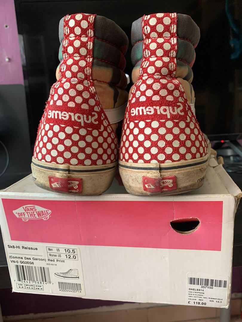 Cdg vans sk8 hi clearance