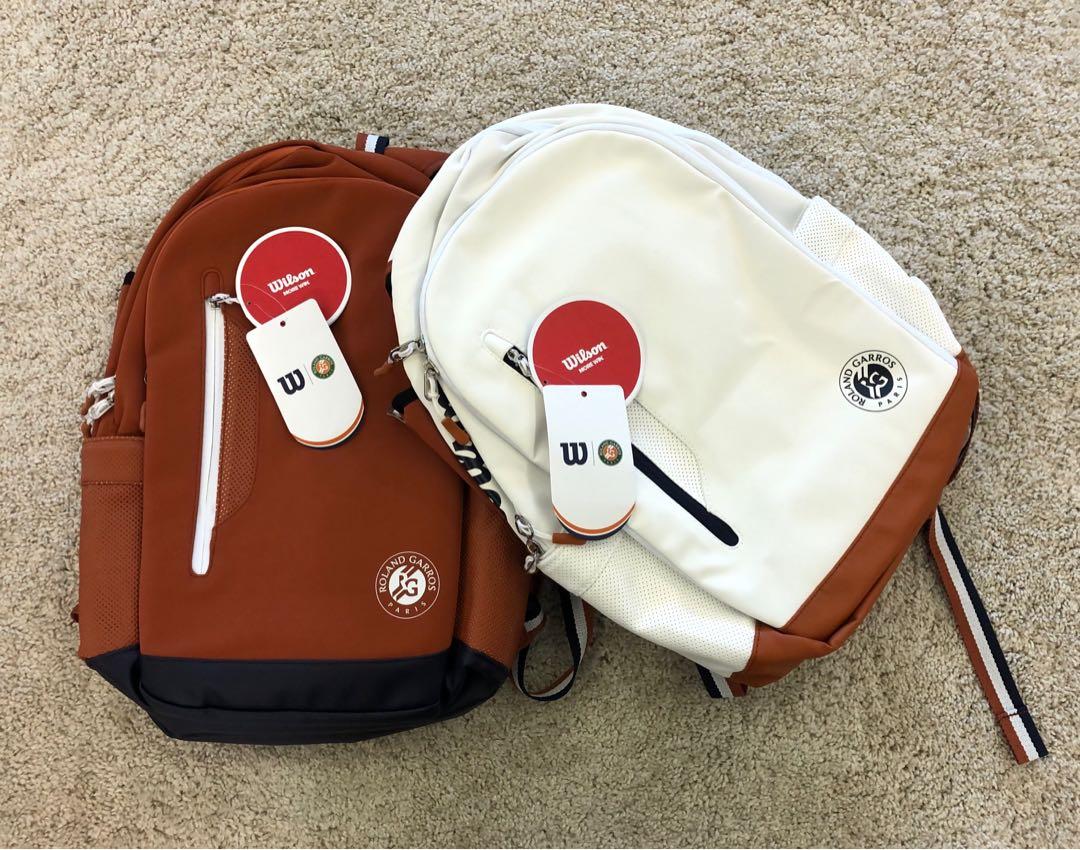 wilson roland garros backpack white