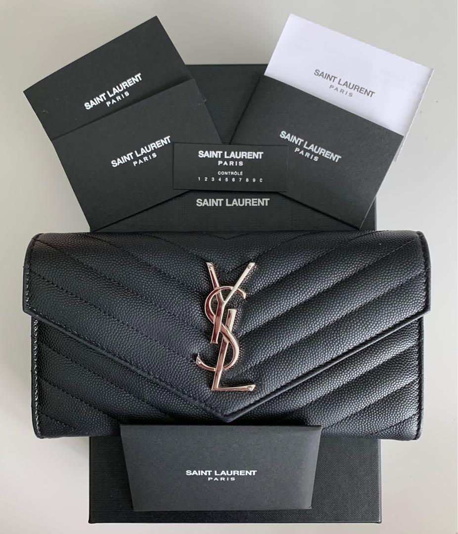 YSL Saint Laurent Long Wallet, Luxury, Bags & Wallets on Carousell