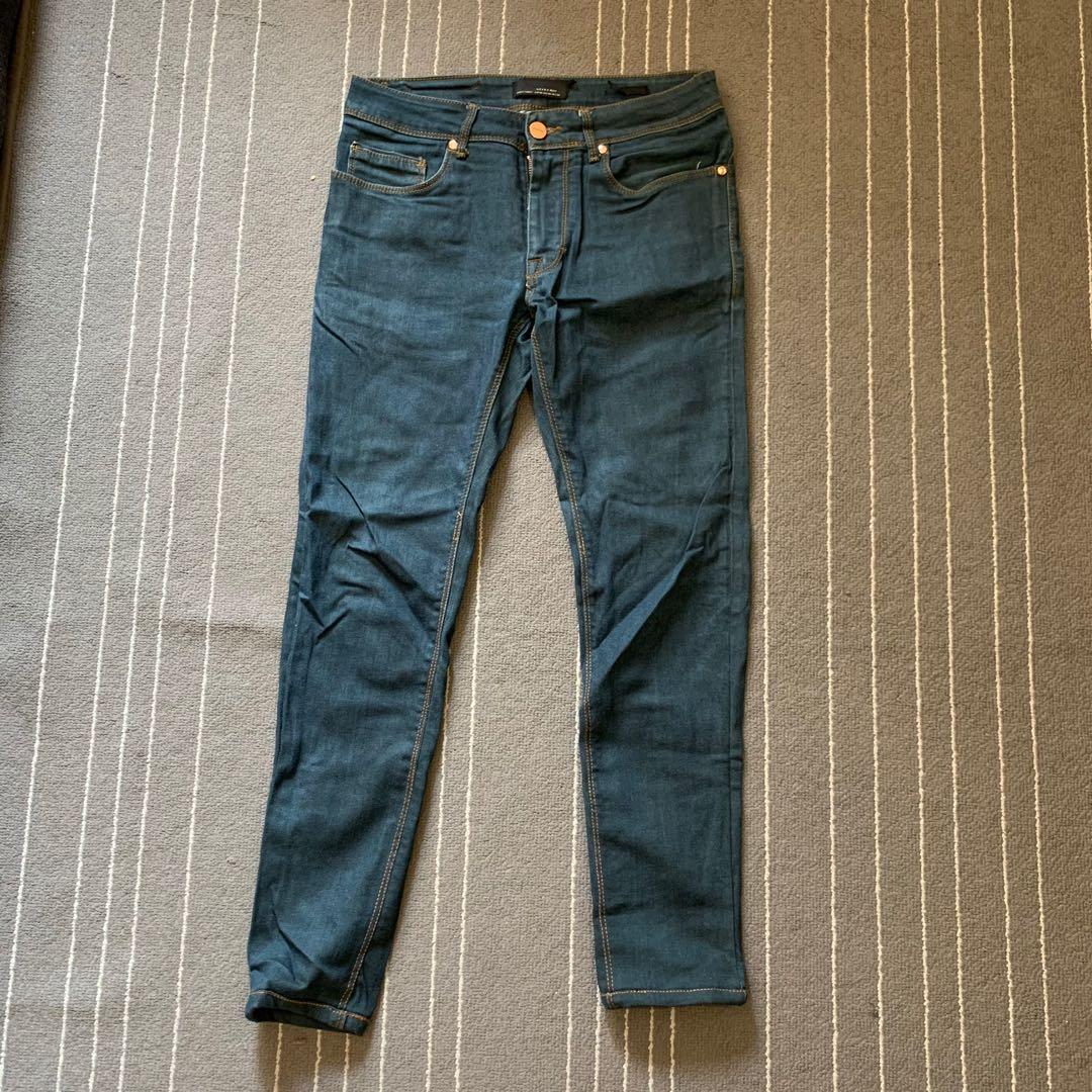 Zara Man Jeans Black Tag (Made in Turkey) - Stretchable Skinny, Fashion, Bottoms, Jeans on Carousell