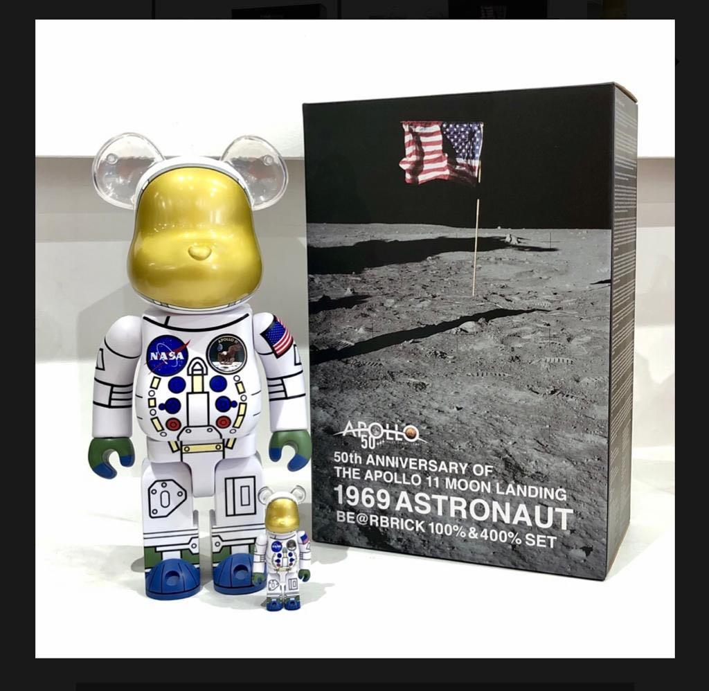 1969 Apollo ASTRONAUT BE@RBRICK 100% & 400% 全新未開, 興趣及遊戲