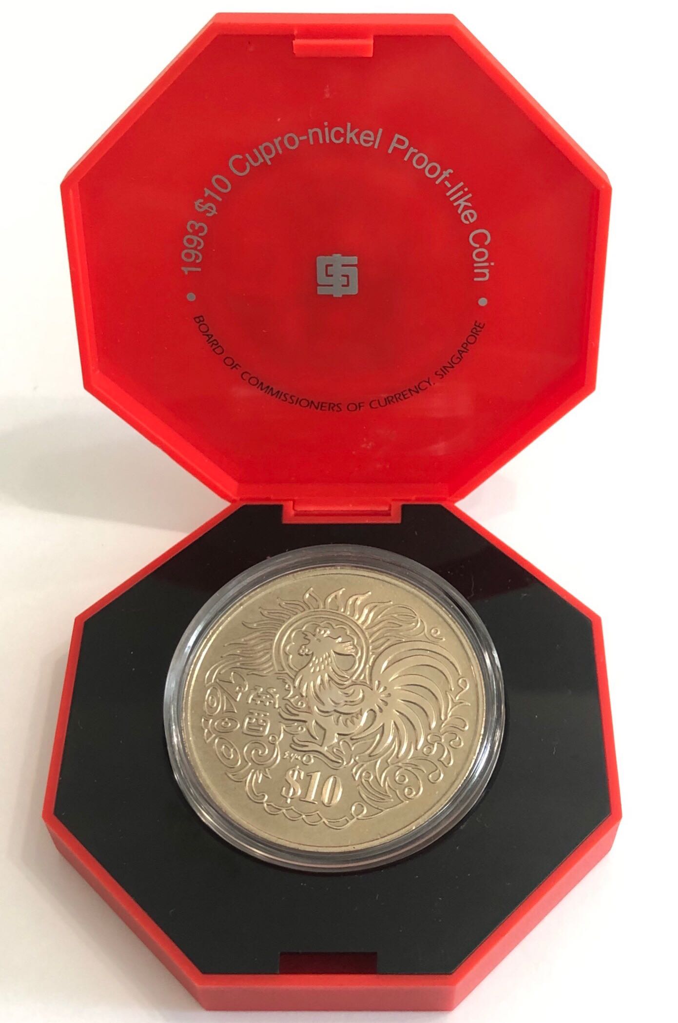 1993-singapore-year-of-the-rooster-10-cupro-nickel-proof-like-coin