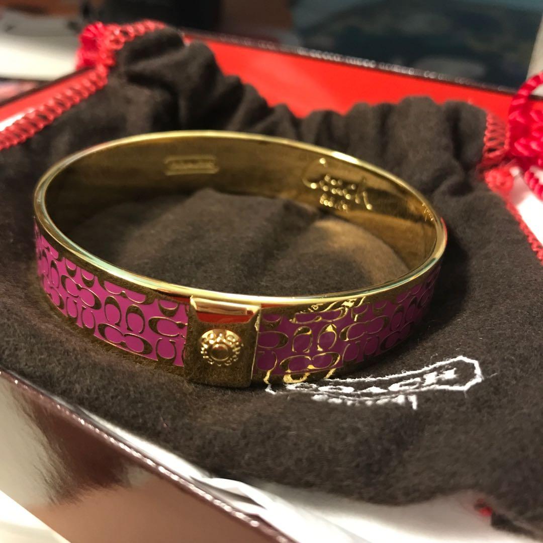 Pink coach bracelet deals