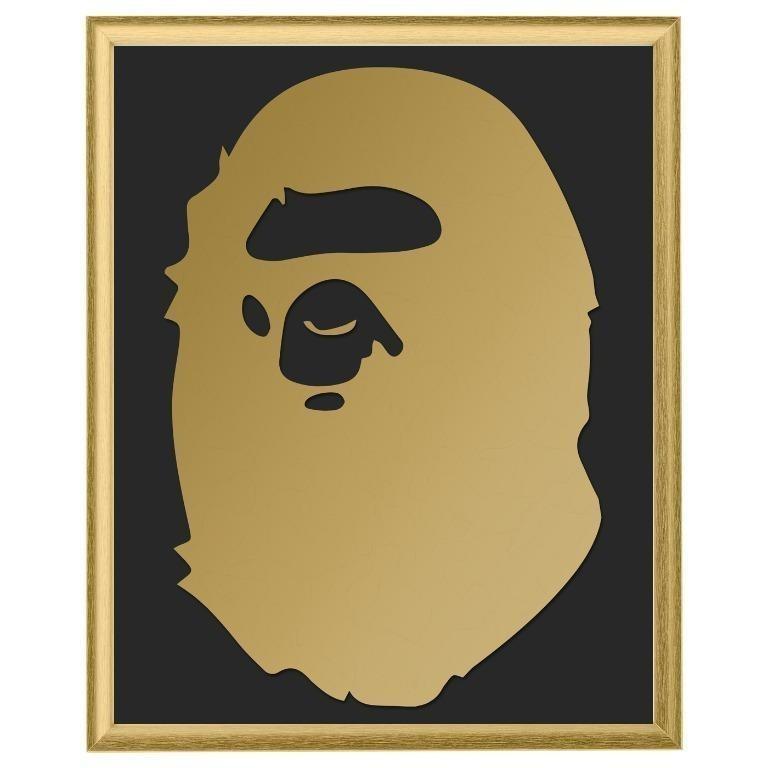 Gold bape logo sales