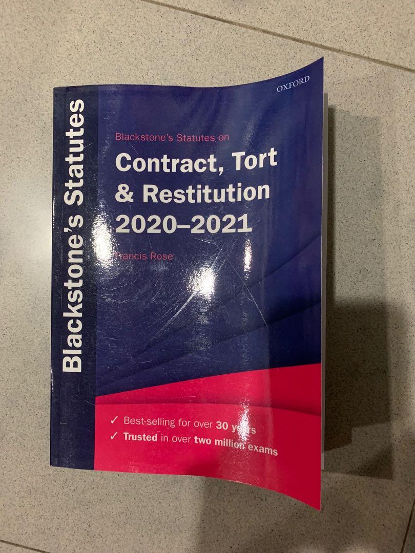 Blackstone S Statute Contract Tort Restitution 2020 2021 Textbooks On Carousell