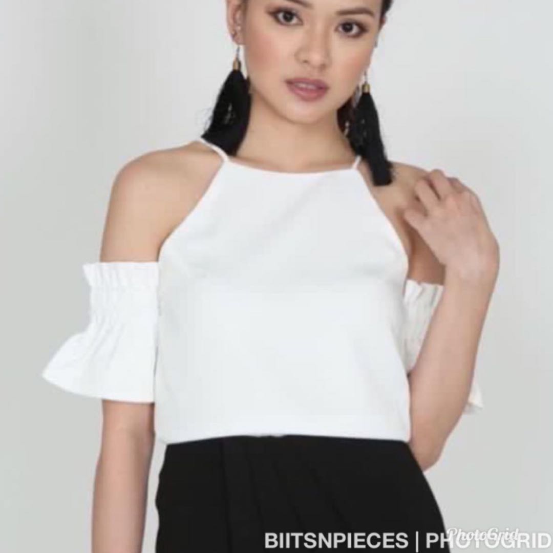 halter neck off shoulder tops
