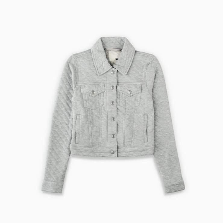 Quilted best sale trucker jacket