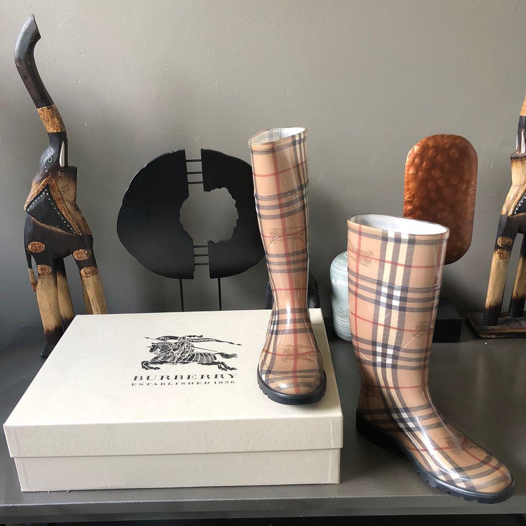 Burberry rain boots Haymarket 36 6 Luxury on Carousell
