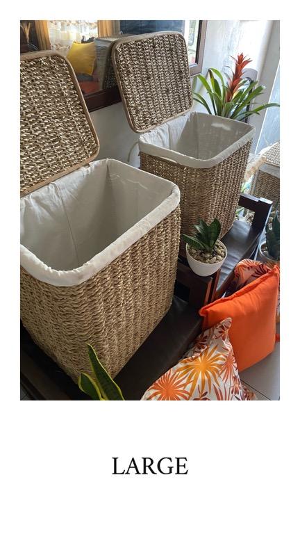BURI HAMPER FOR SALE (Category: Laundry Baskets) located in Marikina City. Submitted by thecraftyhomebyelisha (Listing ID 1039901887, Image 3). Description: 🍃BURI HAMPER FOR SALE🍃 ON HAND ON HAND 😍 Limited stocks only👍 Large: 19x14x23 Medium: 16x11x21 No cloth: Large - 800 Medium - 700 With cloth Large - 1100 Medium - 900 1400/set no cloth 1850/set with cloth 🍃With Cloth Lining Inside 👌 🍃Very good quality 💯 🍃Can be use for clothes storag