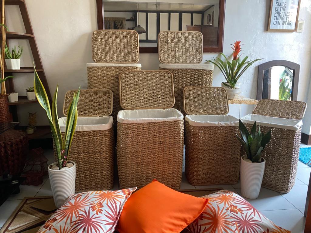BURI HAMPER FOR SALE (Category: Laundry Baskets) located in Marikina City. Submitted by thecraftyhomebyelisha (Listing ID 1039901887, Image 1). Description: 🍃BURI HAMPER FOR SALE🍃 ON HAND ON HAND 😍 Limited stocks only👍 Large: 19x14x23 Medium: 16x11x21 No cloth: Large - 800 Medium - 700 With cloth Large - 1100 Medium - 900 1400/set no cloth 1850/set with cloth 🍃With Cloth Lining Inside 👌 🍃Very good quality 💯 🍃Can be use for clothes storag