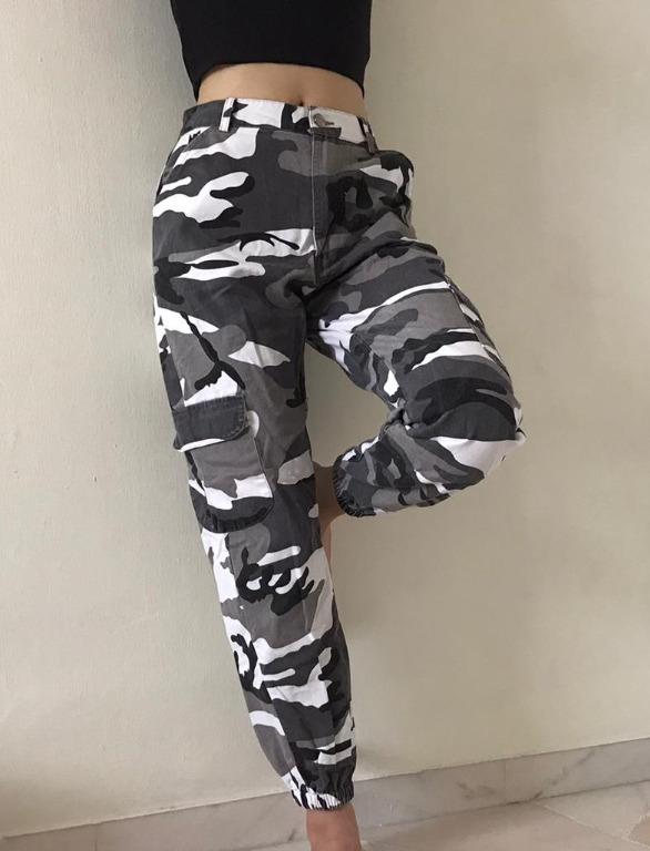 White camo pants womens discount
