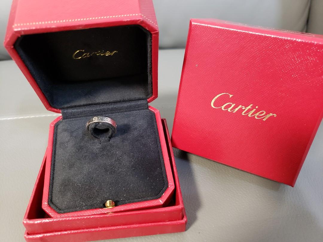 Cartier Ring Size 49, 名牌, 首飾- Carousell