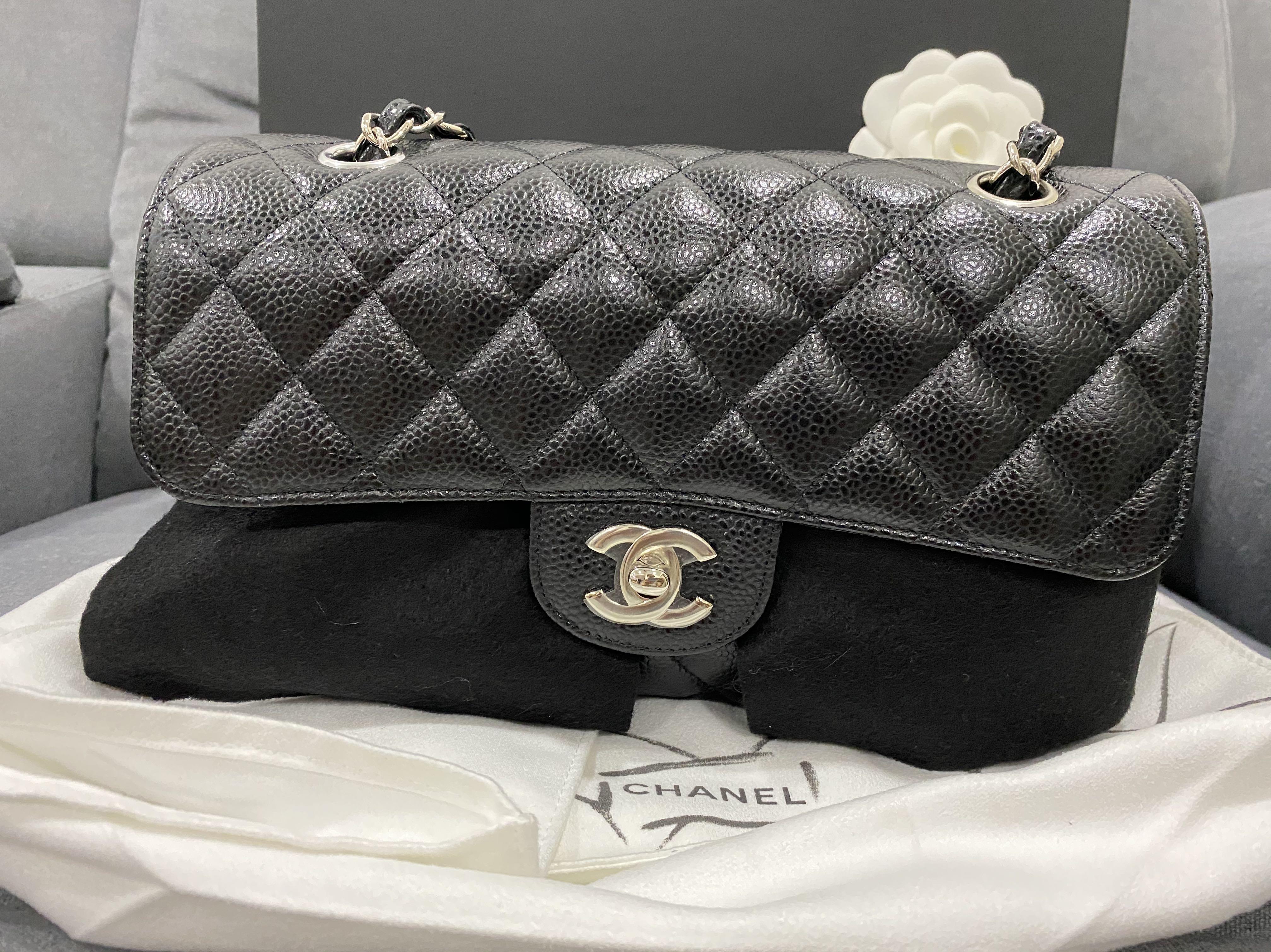 Chanel Classic Small Double Flap Bag In Black Quilted Lambskin And 24K  GoldPlated Hardware