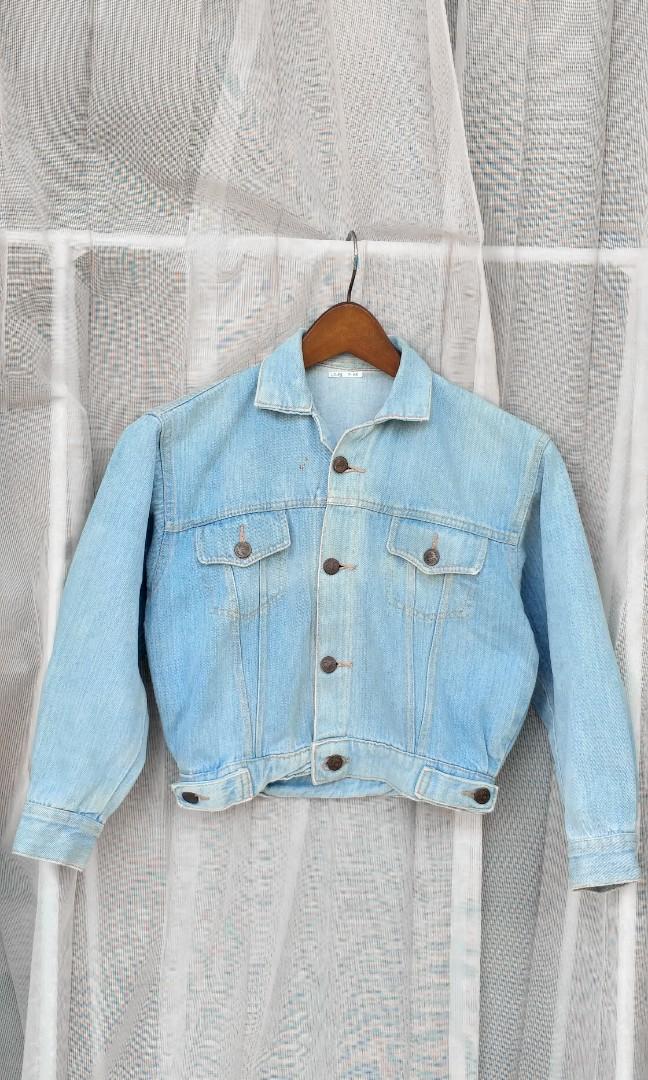 Crop Denim Jacket Light Blue /Jaket 