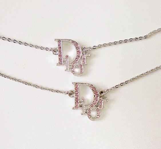 Pink store dior necklace