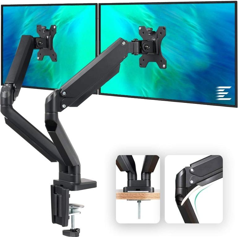 EleTab Dual Monitor Mount Stand Height Adjustable Monitor Arm Stand Fully Articulating