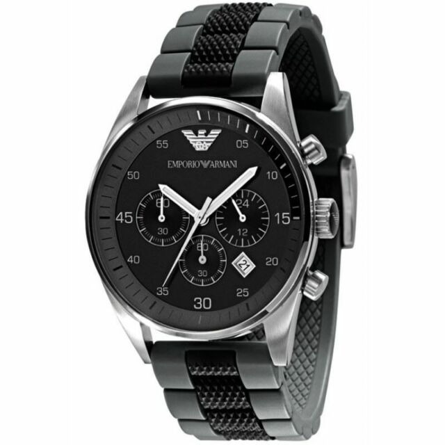 EMPORIO ARMANI Black Chronograph Dial Watch AR5866, Men's Fashion ...