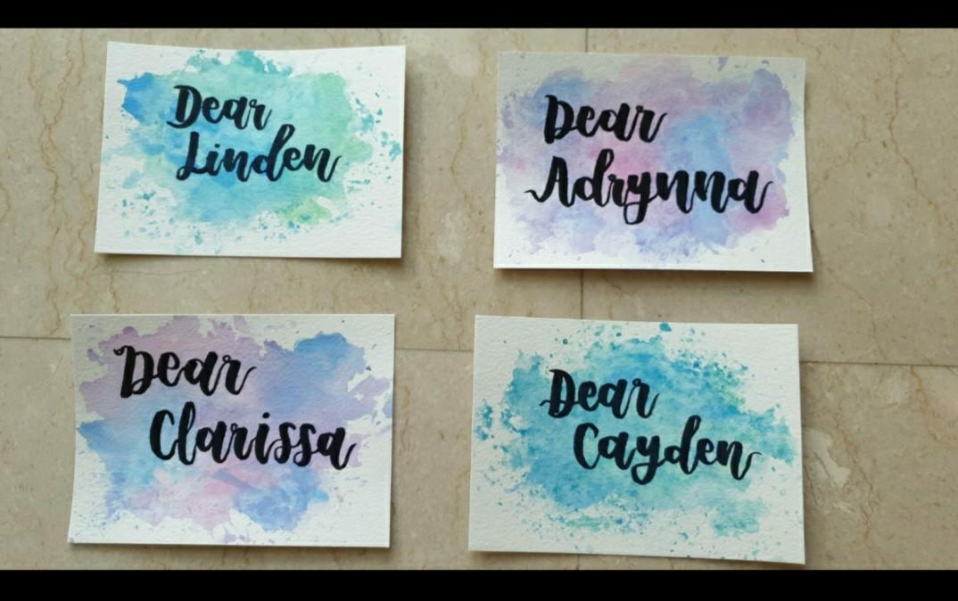 Customised Hand lettering cards, Hobbies & Toys, Stationery & Craft ...