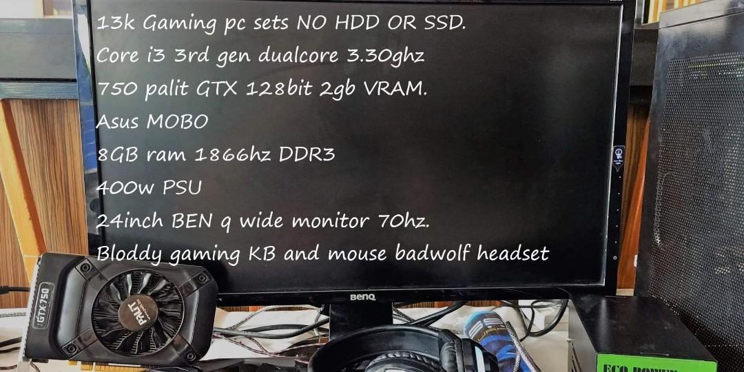 HARD GAMING COMPUTER SETS BUDYET MEAL (Category: Desktops) located in Meycauayan. Submitted by jonruelan (Listing ID 1039978054, Image 3). Description: SEE PIC NALANG PO SA PRESYO. NO HDD OR SSD dala nalang kayo para ma lagayan ng OS and GAMES pick up or LALAMOVE SAGOT NYO PO SF TRU BANK OR GCASH PAYMENT..