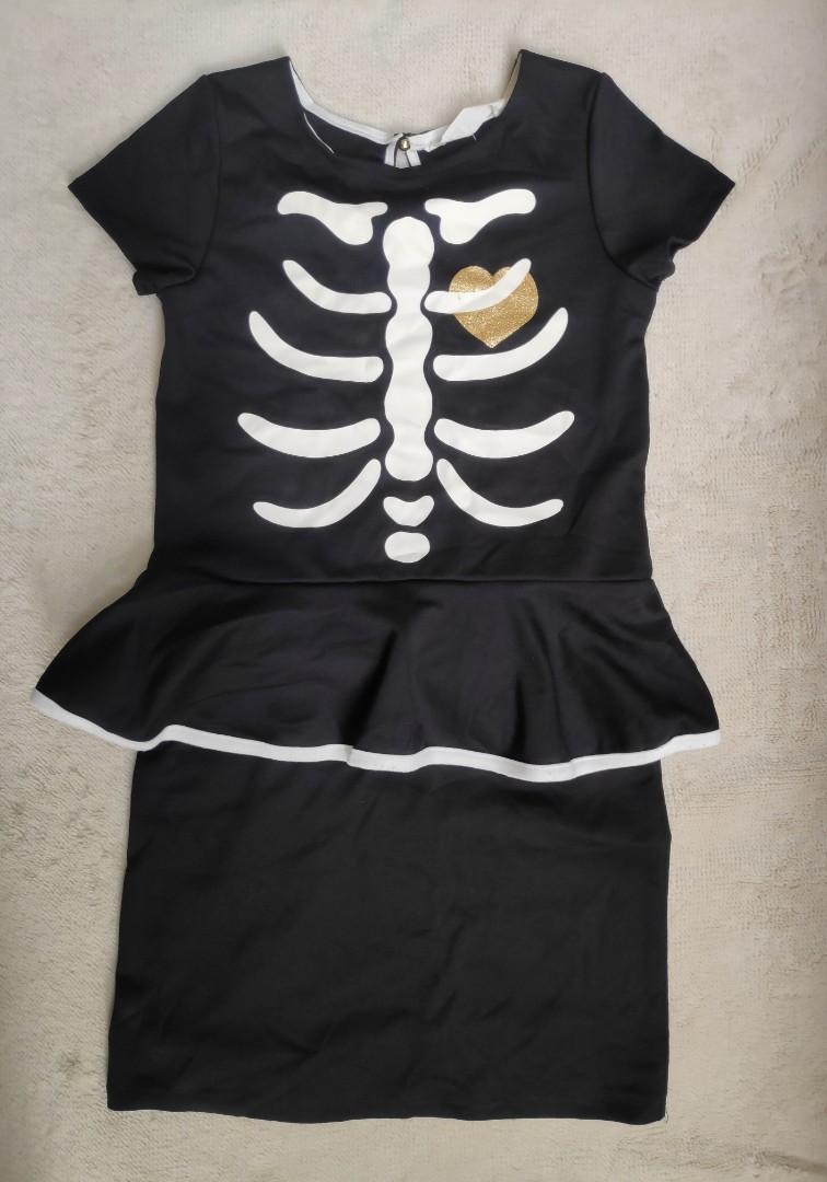 h&m skeleton dress
