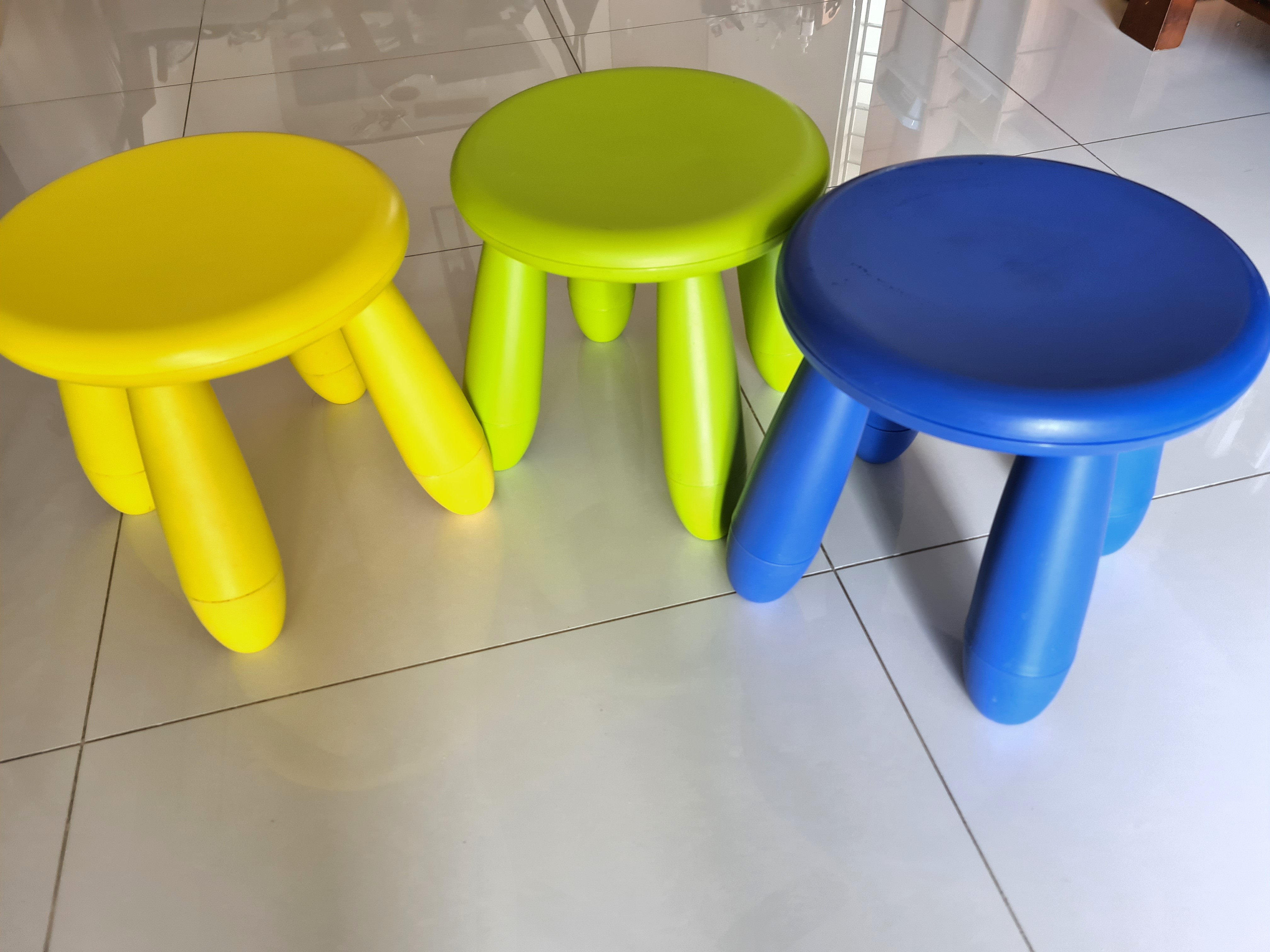 Ikea colourful stool chairs, Furniture & Home Living, Furniture, Chairs