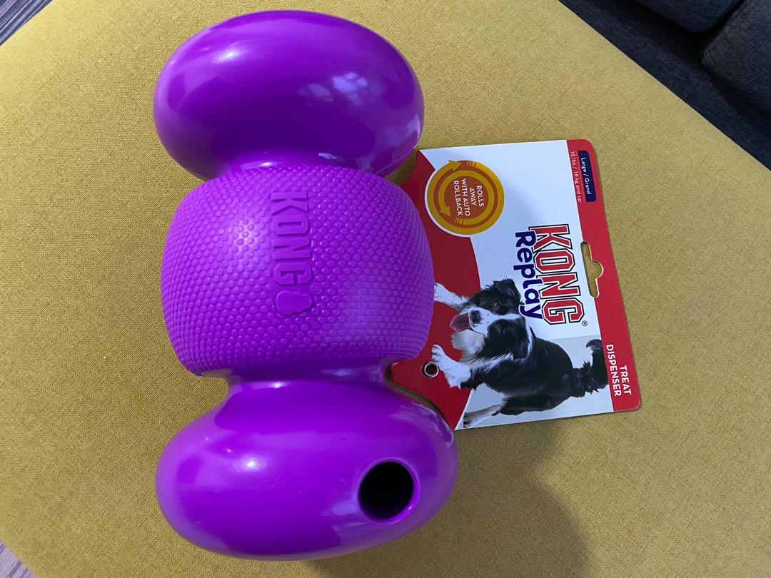 KONG Replay Interactive Treat Dispenser for Dogs Paw powered Motion Dog Toy Pet Supplies Homes Other Pet Accessories on Carousell