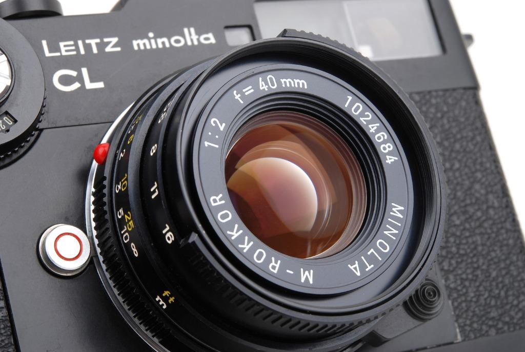 美品】LEICA/徠卡LEITZ MINOLTA CL + M-ROKKOR-QF 40mm F/2 套機