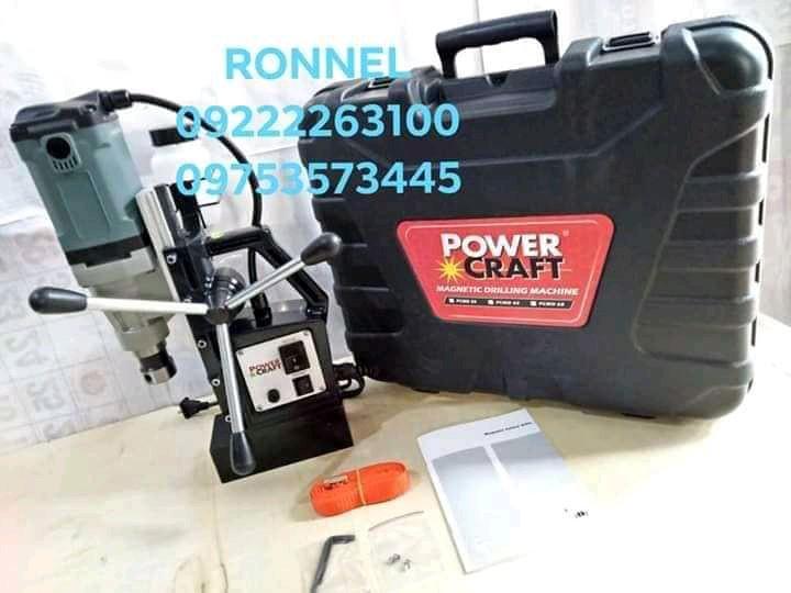MAGNETIC DRILLING MACHINE (Category: Construction Tools & Equipment) located in Valenzuela. Submitted by ronnelpowertools (Listing ID 1040028666, Image 1). Description: Price - 21k MAGNETIC DRILLING MACHINE MODEL: PCMD-35 VOLTAGE: 220V POWER UNIT: 1500W LARGEST DRILL: 35mm MAX. ATTRACTION: 14000N NO-LOAD SPEED: 100–670rpm MAXIMUM CORE CUTTER DIAMETER: 35mm MAXIMUM FOR TWIST DRILL: 13mm MAGNETIC ADHESION: 14000N With Warranty and After Sales Suppo