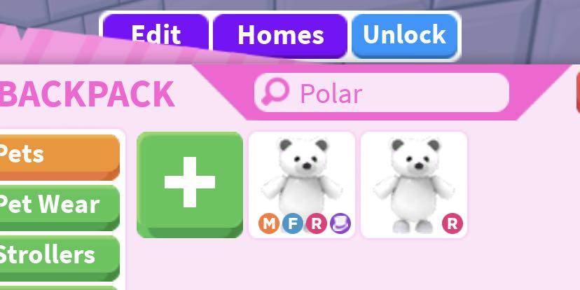 Mfr Polar Bear Adopt Me Roblox Toys Games Video Gaming In Game Products On Carousell - roblox adopt me trading selling home facebook