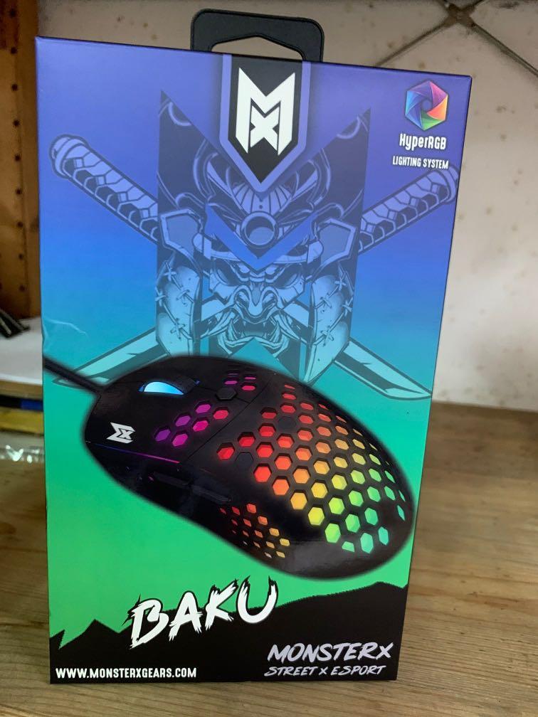 Monsterx Baku Esports Rgb Gaming Mouse Electronics Computers Others On Carousell