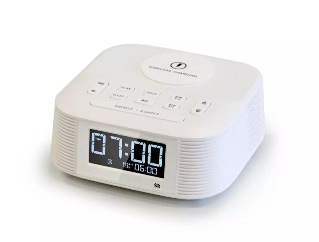 Nakamichi CRS8QI Bluetooth Clock Radio Alarm Speaker with Wireless