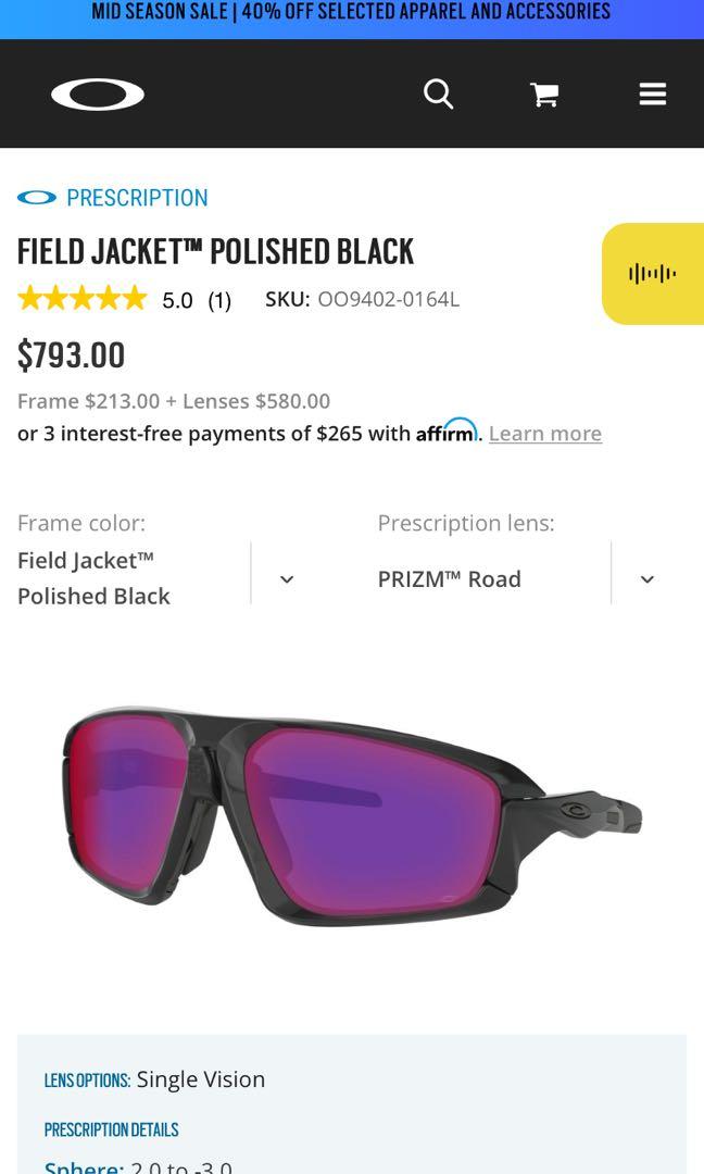 Arriba 77+ imagen oakley field jacket prescription Thptnganamst.edu.vn