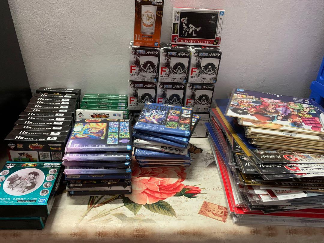 One piece kuji dragon ball kuji small prizes files artboard plate cups Ichiban kuji, Toys & Games, Bricks & Figurines on Carousell