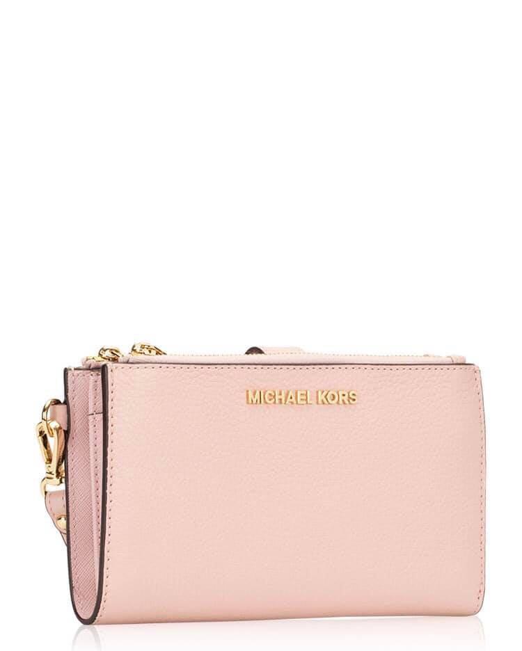 large double zipper wristlet