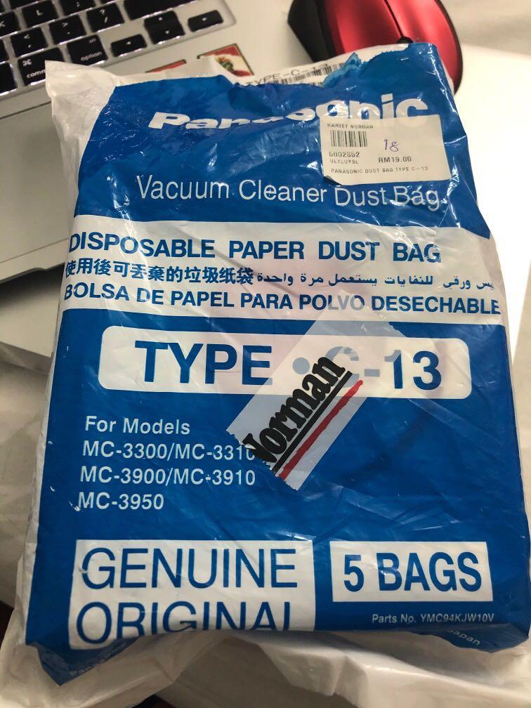 Panasonic type c13 dust bag vacuum cleaner, TV & Home Appliances