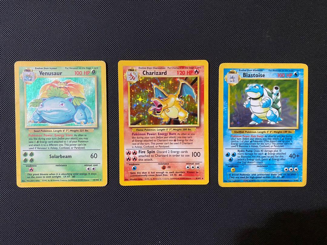 Pokemon Card Tcg Charizard Blastoise Venasaur Toys Games Board Games Cards On Carousell