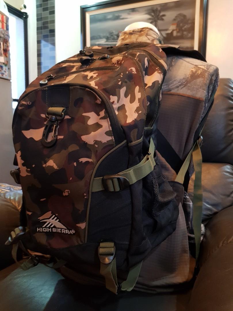 high sierra backpack camo