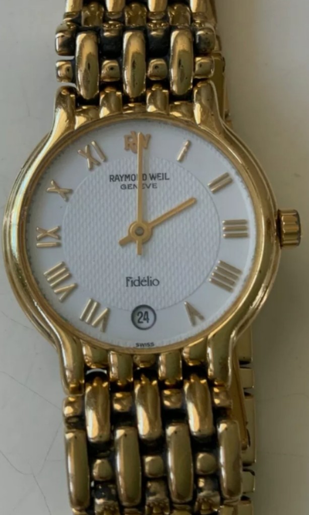 Raymond weil 18k gold electroplated ladies watch online