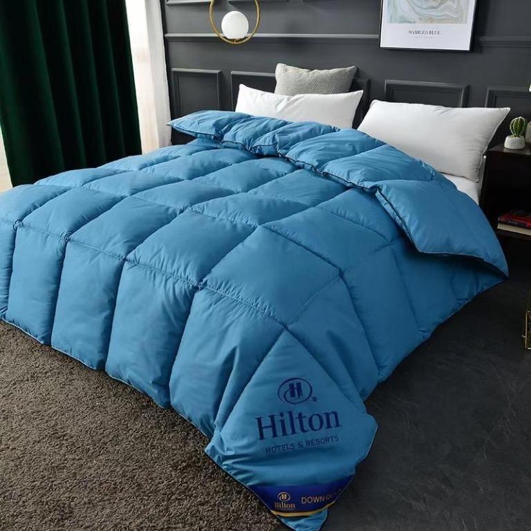 Ready Stock 100 Cotton Hilton Premium Hotel Quality Microfiber Comforter Quilt Queen King Fluffy Soft Home Furniture Others On Carousell