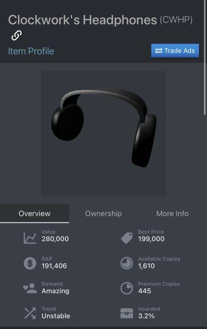 Roblox Limited Cwhp Toys Games Video Gaming Video Games On Carousell - getting clockwork headphones in roblox