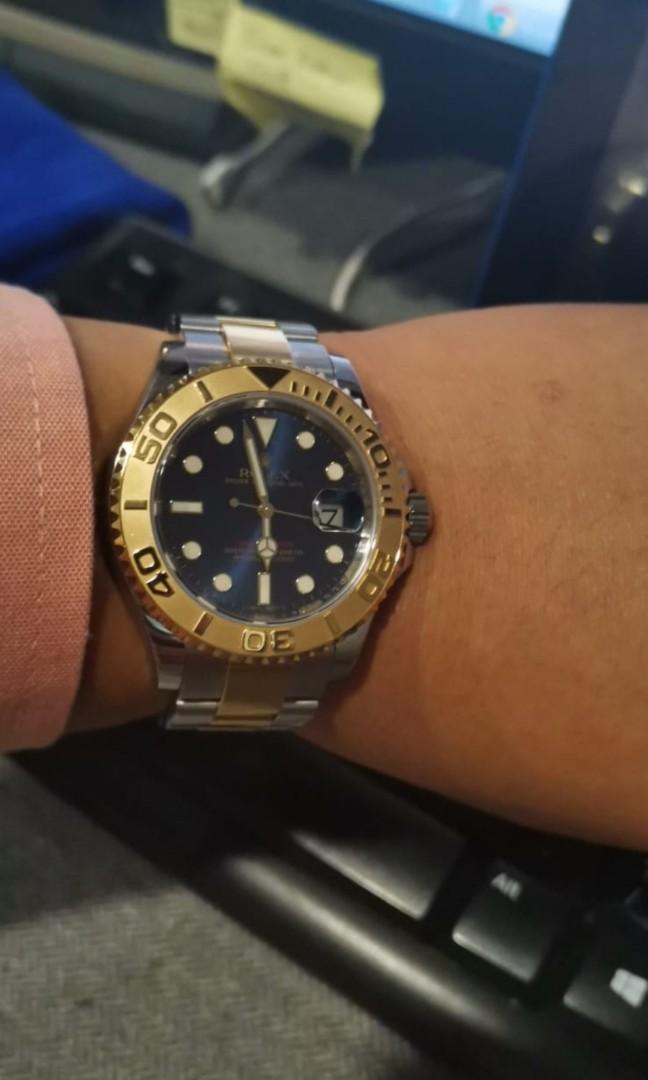 rolex yacht master half gold