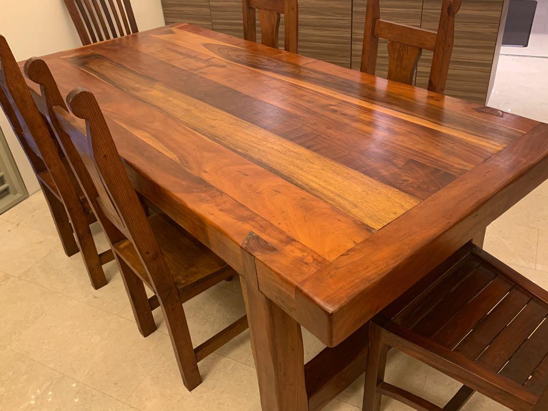 rustic dining table for 6